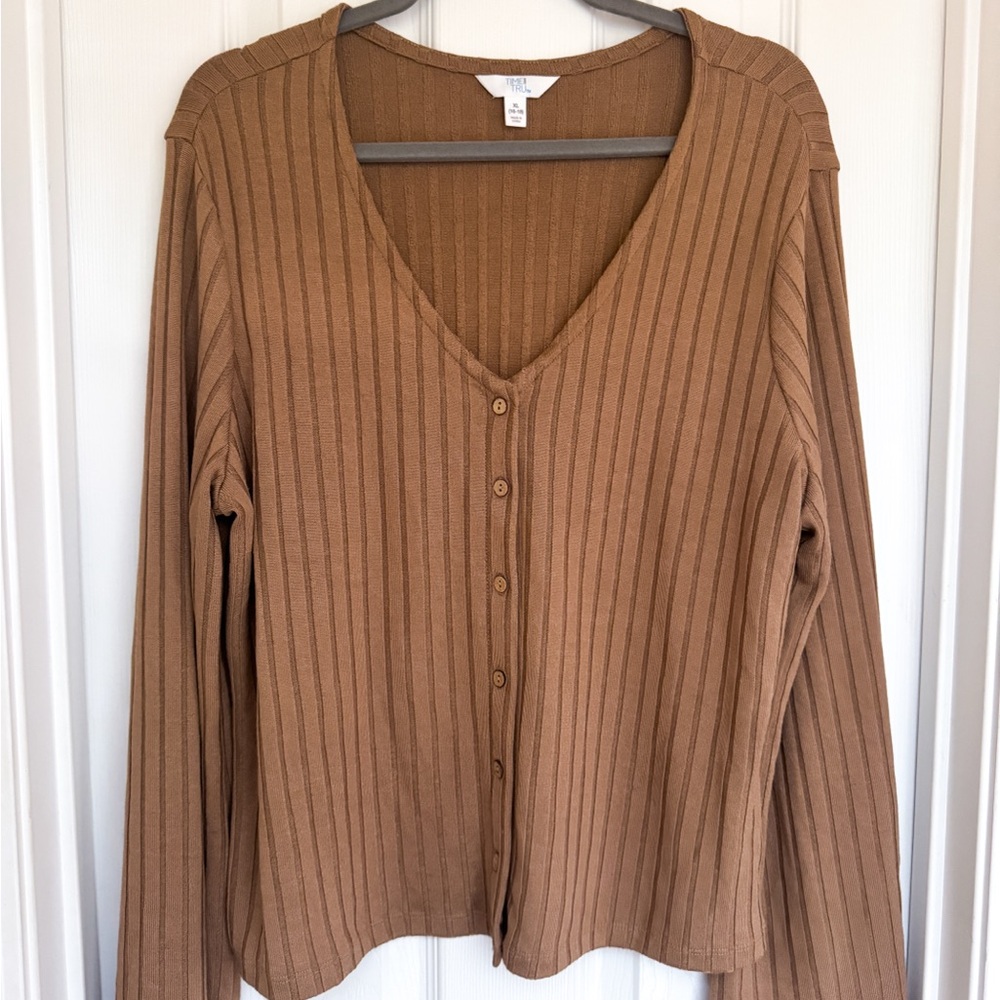 Plus size Time & Tru Brown Top
